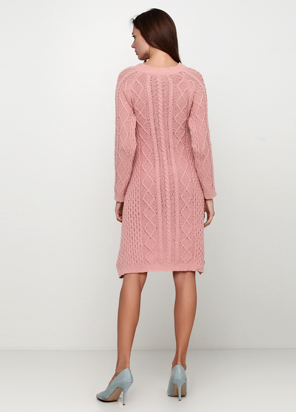Рожева кежуал плаття, сукня без підкладу Finovas фактурна