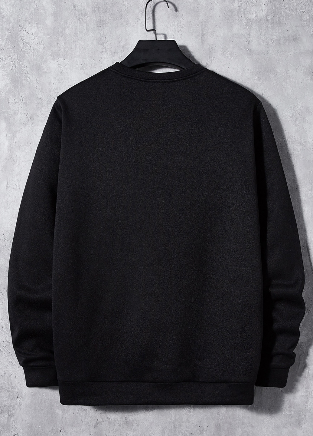 Черный свитшот SHEIN надпись без декора (331738994)