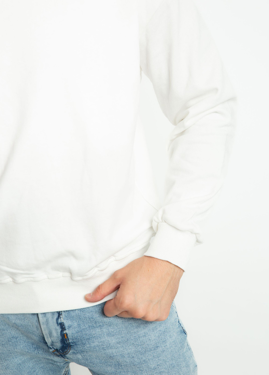 Белый свитшот Time of Style однотонный без декора (306717180)