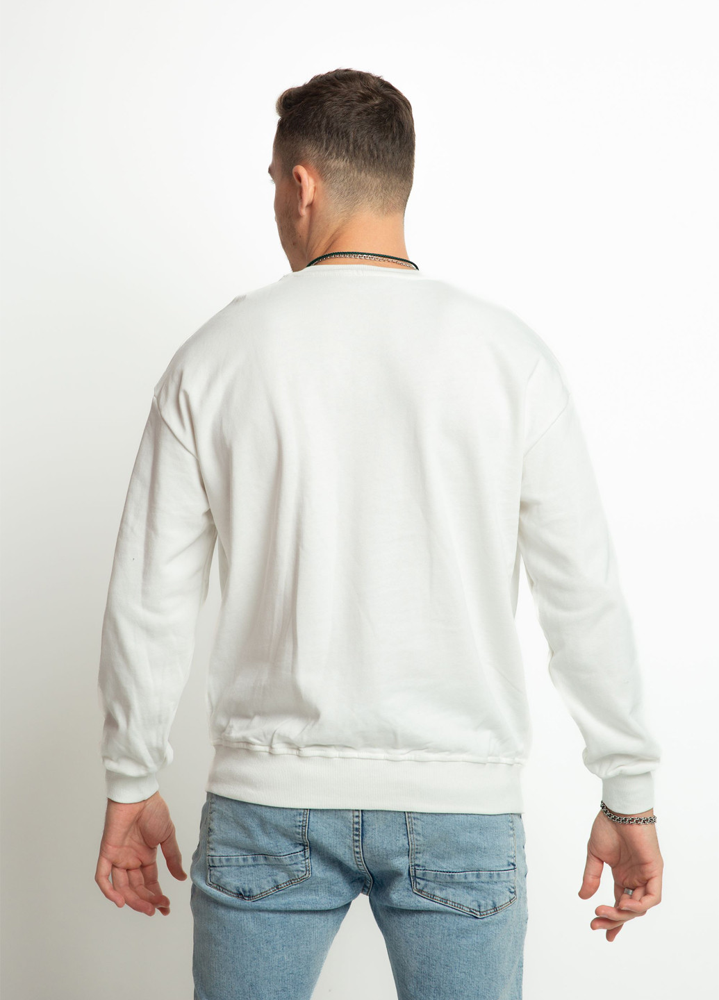 Белый свитшот Time of Style однотонный без декора (306717180)