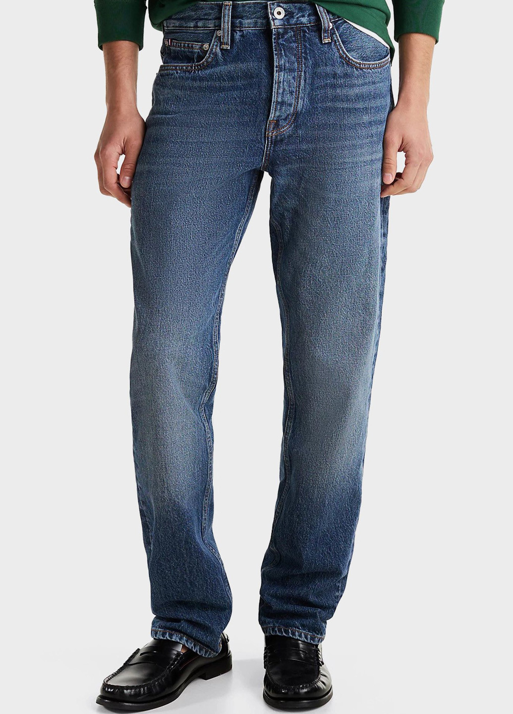 Синие демисезонные прямые джинсы Tommy Hilfiger