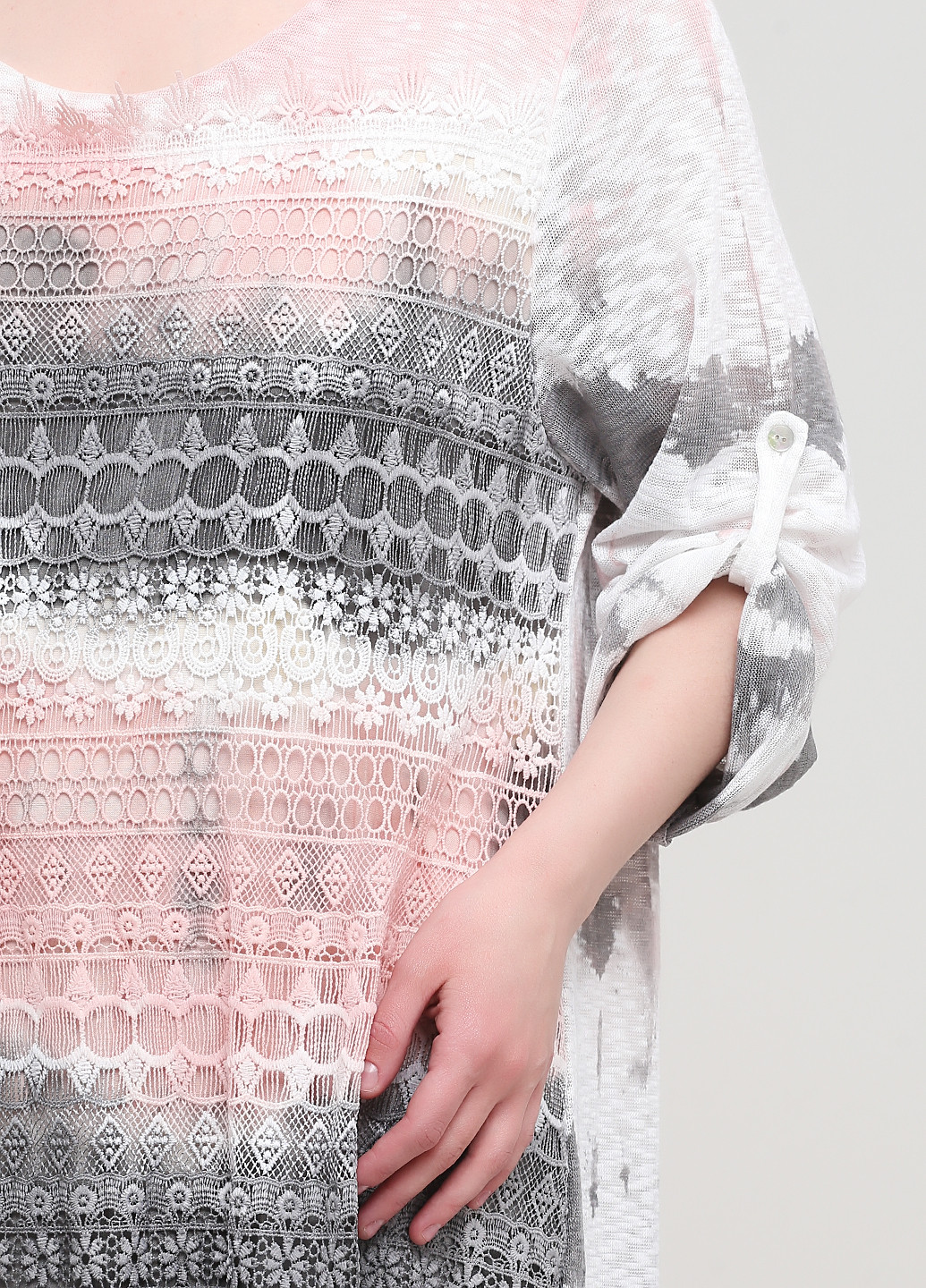Комбинированное кэжуал платье Made in Italy с абстрактным узором