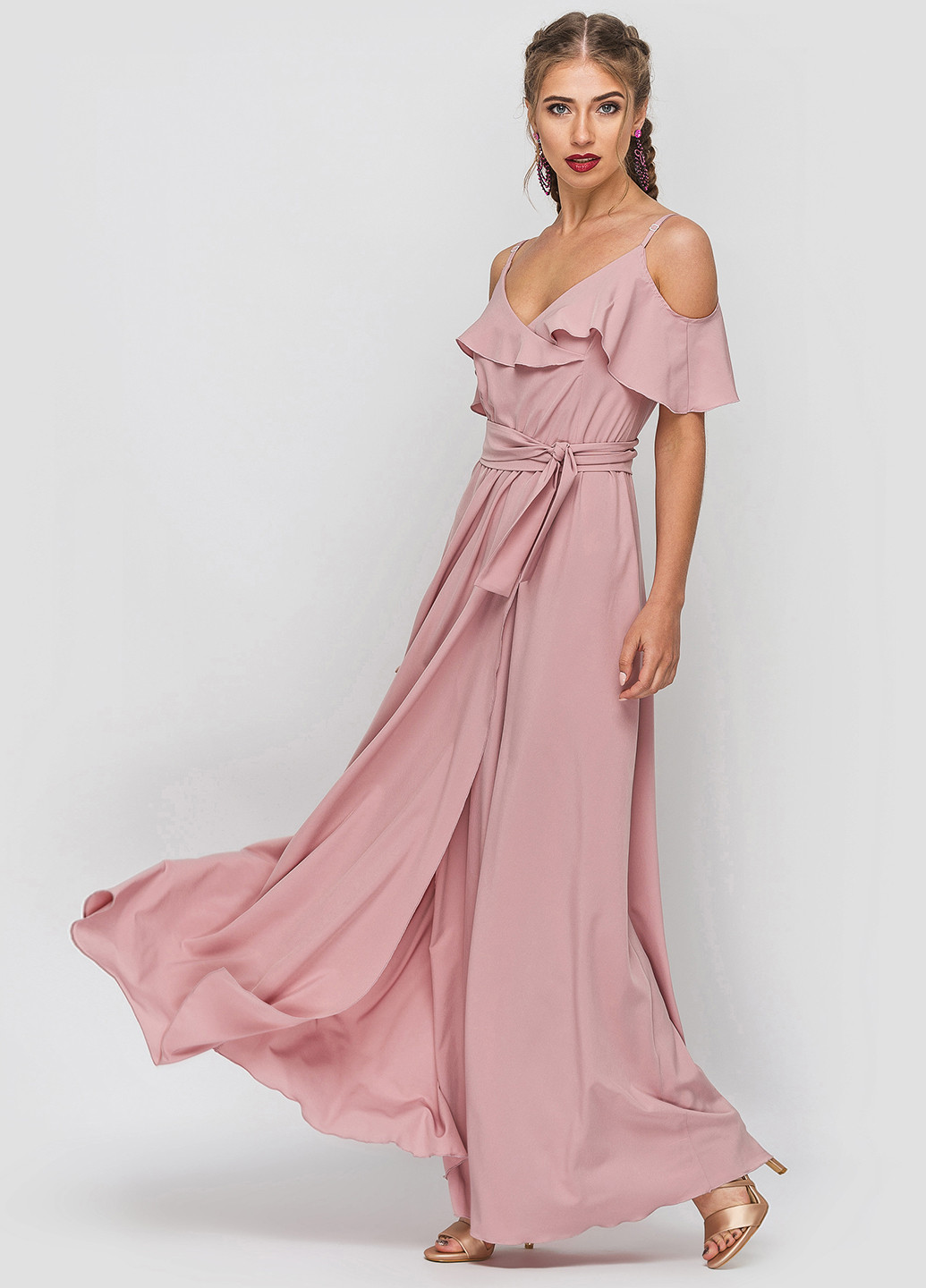 Рожева кежуал сукня TessDress однотонна