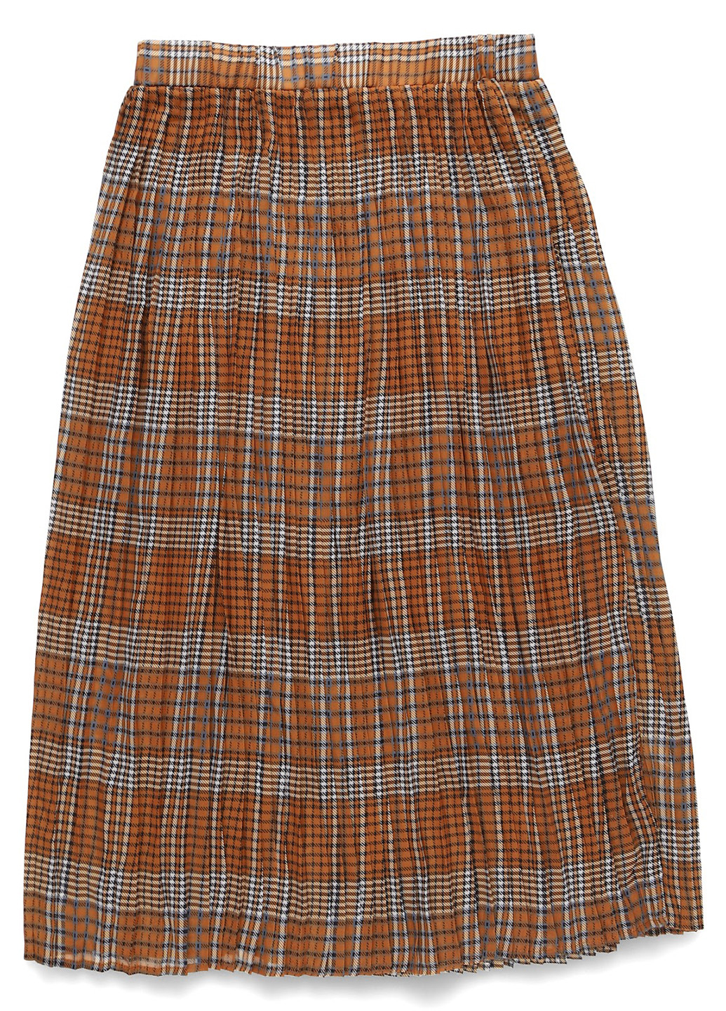 Коричневая кэжуал в клетку юбка Unique 21 а-силуэта (трапеция)