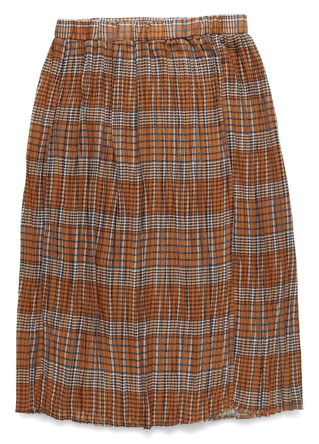 Коричневая кэжуал в клетку юбка Unique 21 а-силуэта (трапеция)