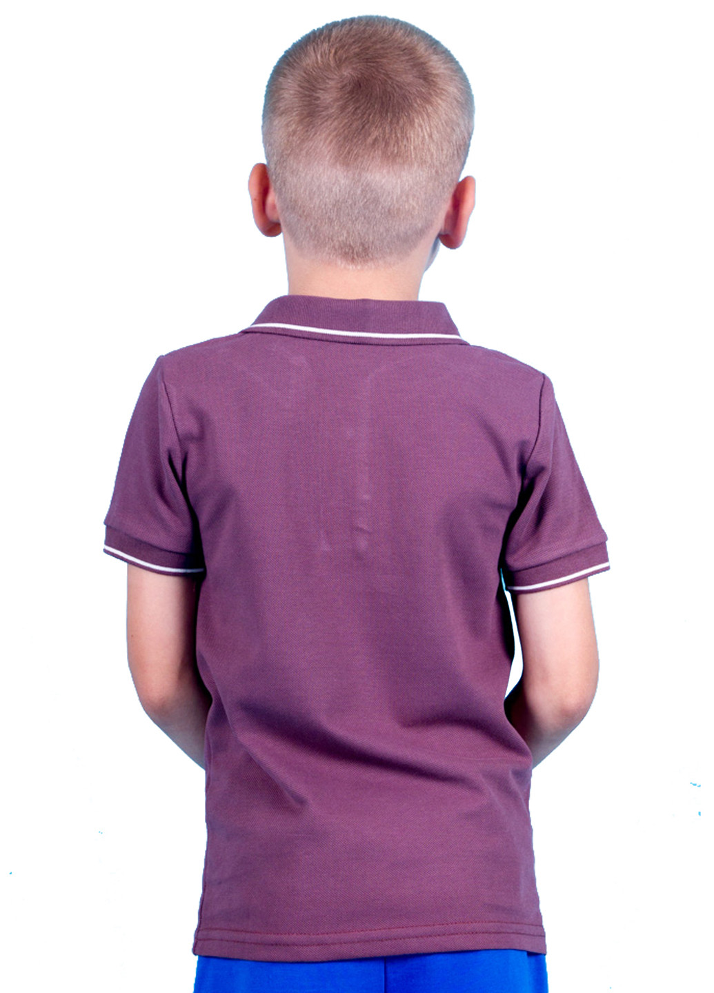 Коричневая детская футболка-поло для мальчика Kosta