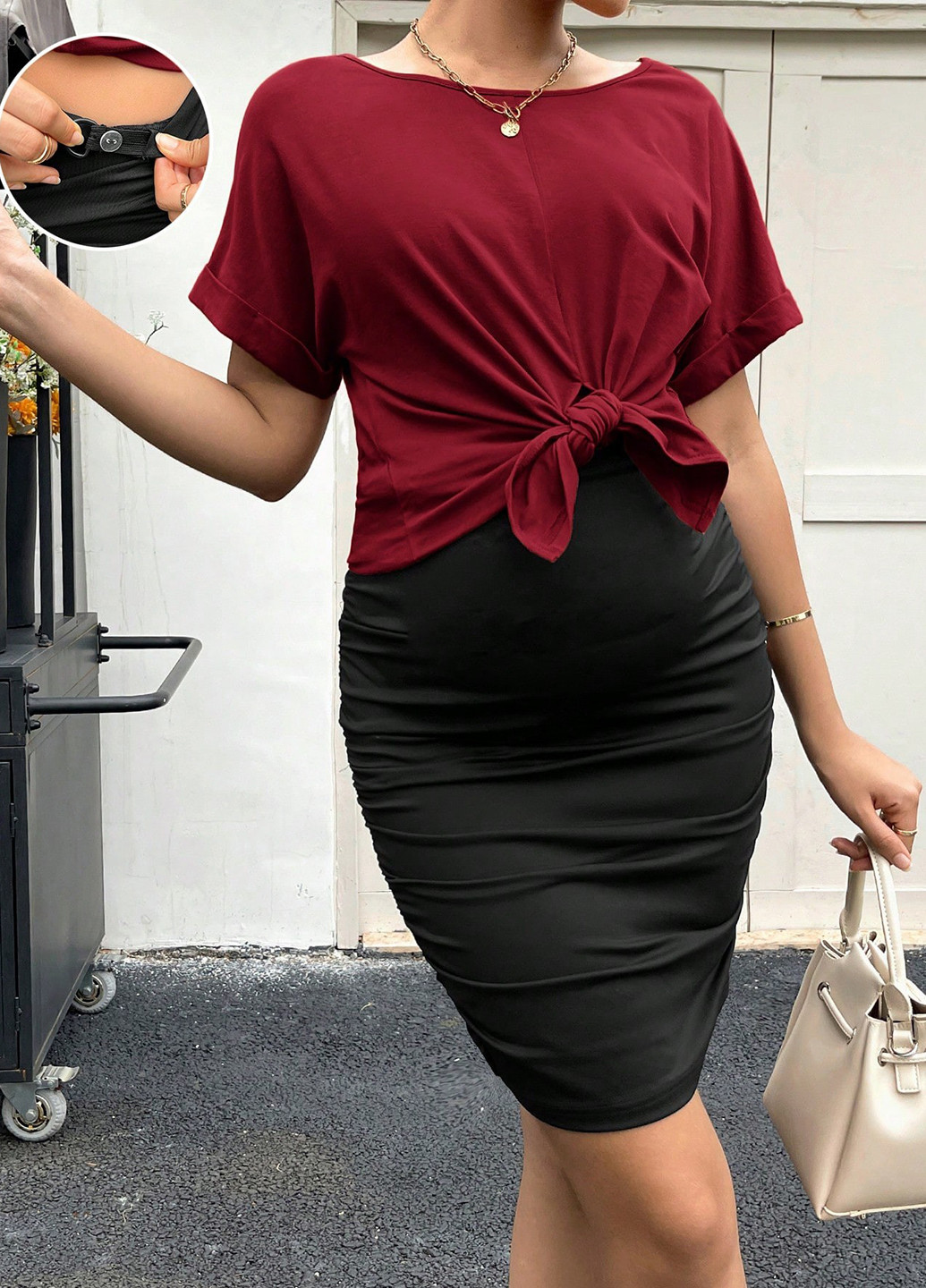 Костюм для вагітних (топ, спідниця) SHEIN (316157850)