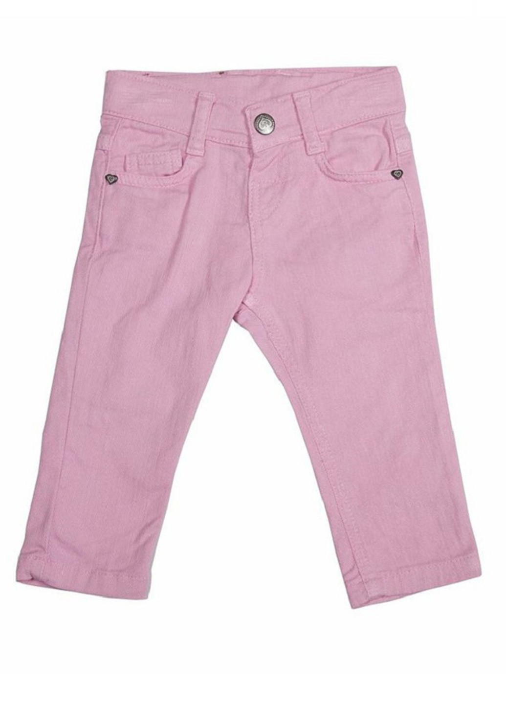 Розовые кэжуал демисезонные со средней талией брюки Girandola