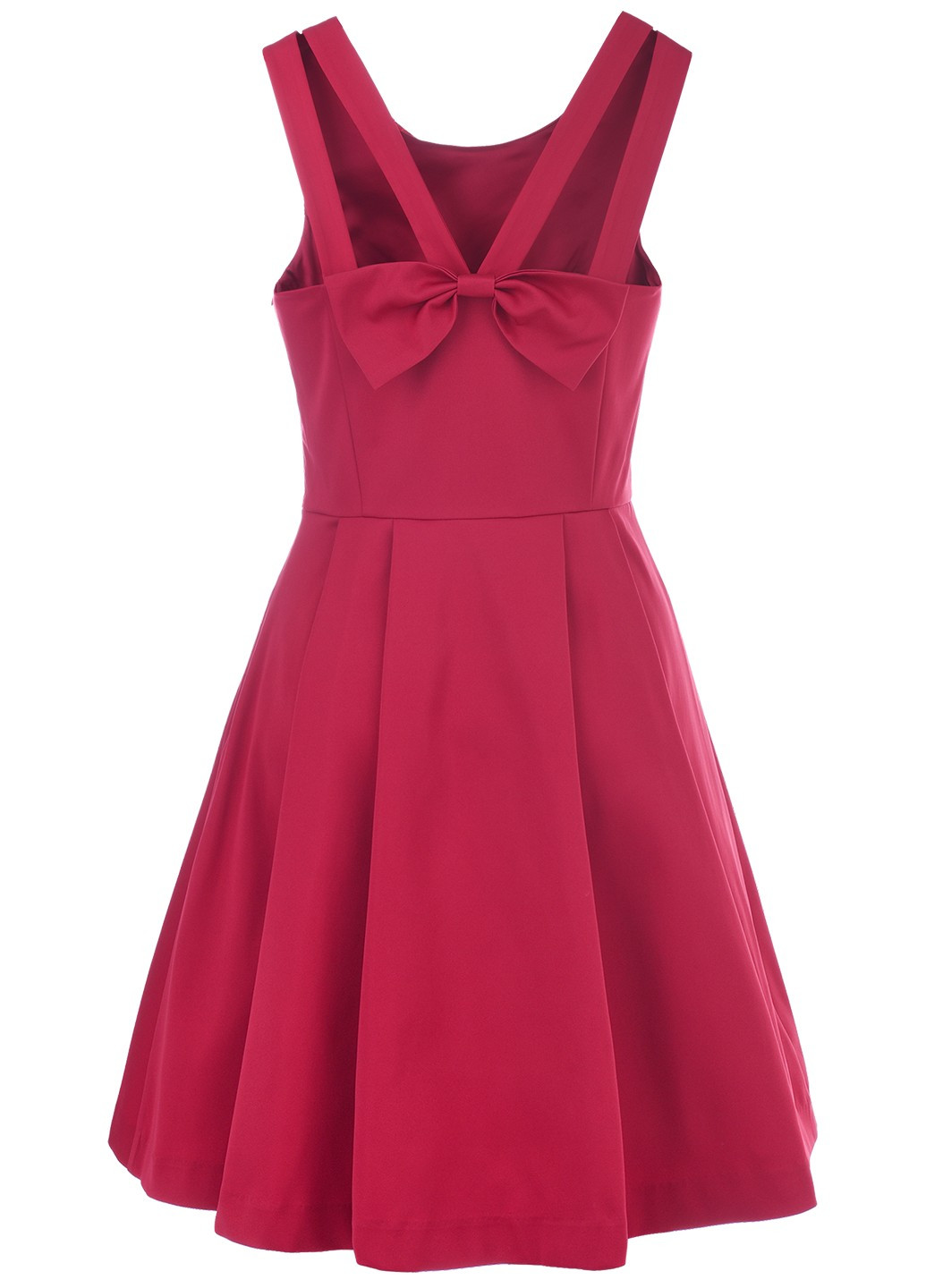 Красное кэжуал платье с юбкой-солнце LOVE REPUBLIC однотонное