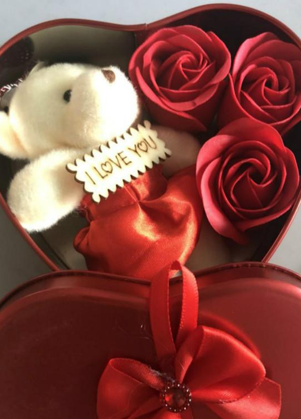 Подарунковий набір Ведмедик з трояндами (5 пр.), 12х10 см Forus (279348974)