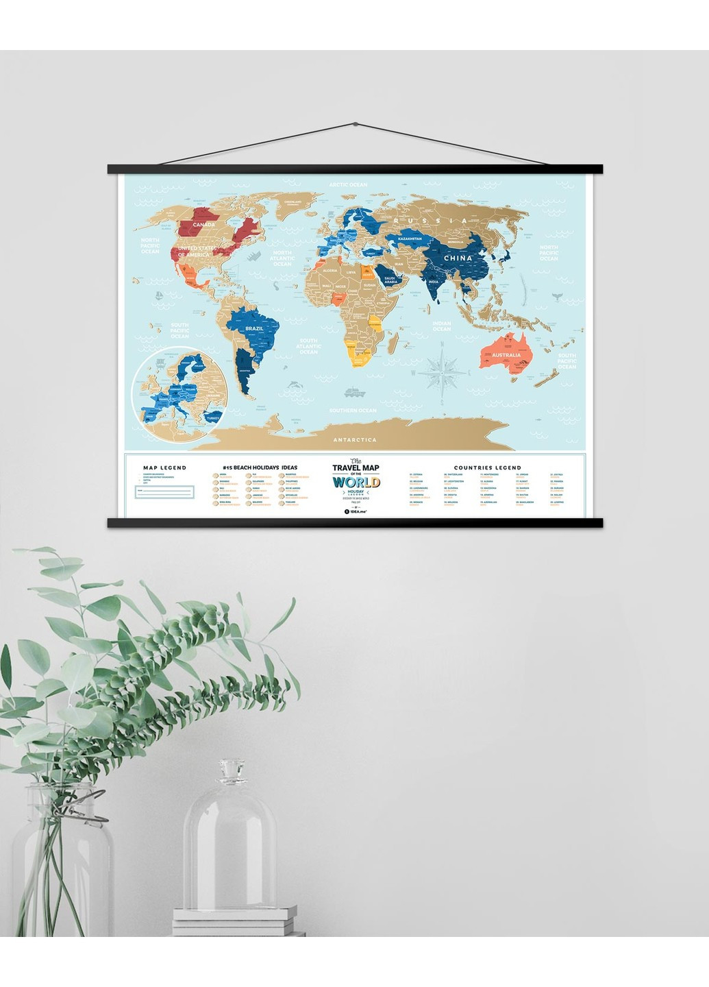 Скретч карта мира "Travel Map Holiday Lagoon World" 1DEA.me (254288764)