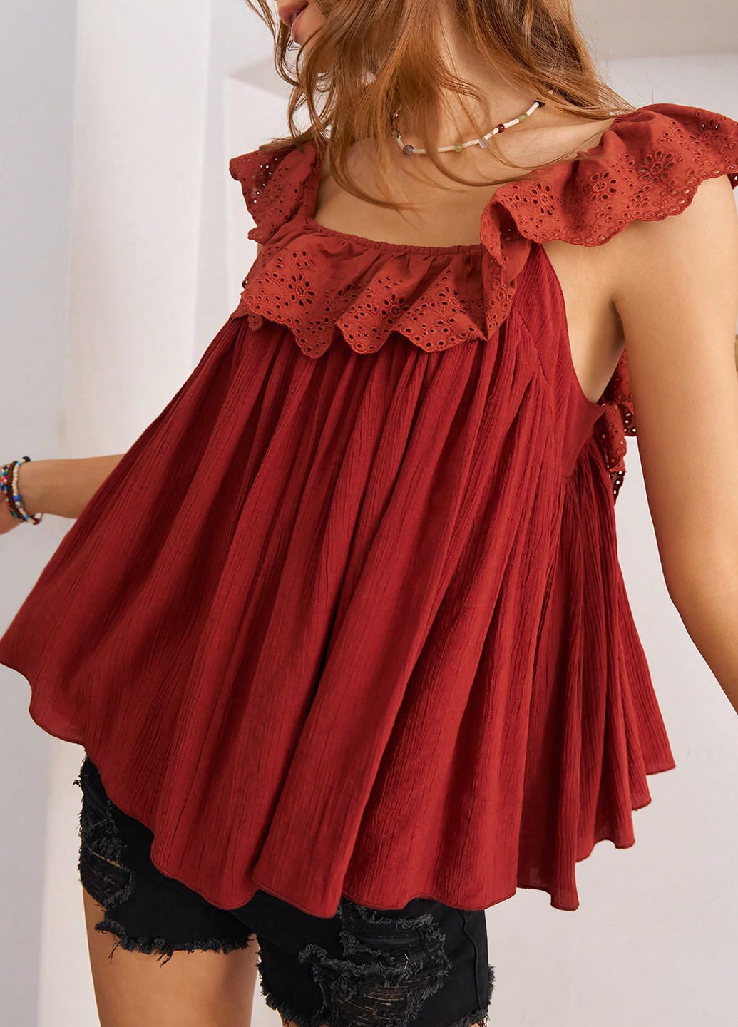 Красная блуза SHEIN