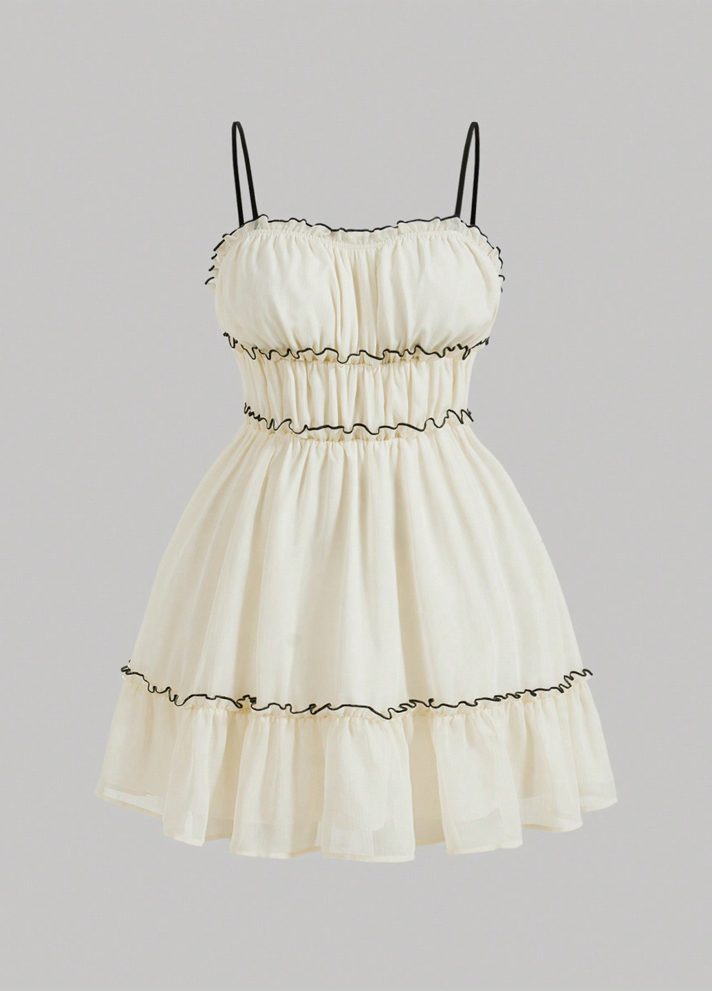 Молочна святковий, кежуал сукня а-силует, бебі долл SHEIN однотонна