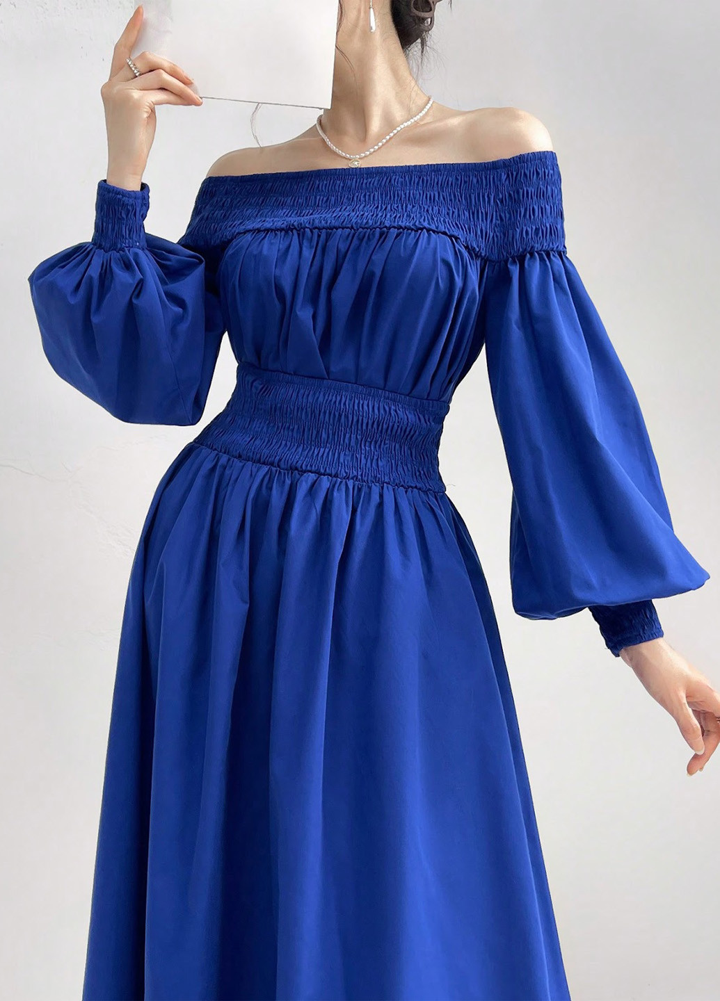 Синее кэжуал платье SHEIN однотонное