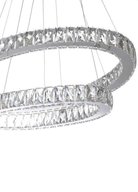 Люстра светодиодная подвесная с пультом хрустальные кольца BR-987S/96W LED Brille (253885797)