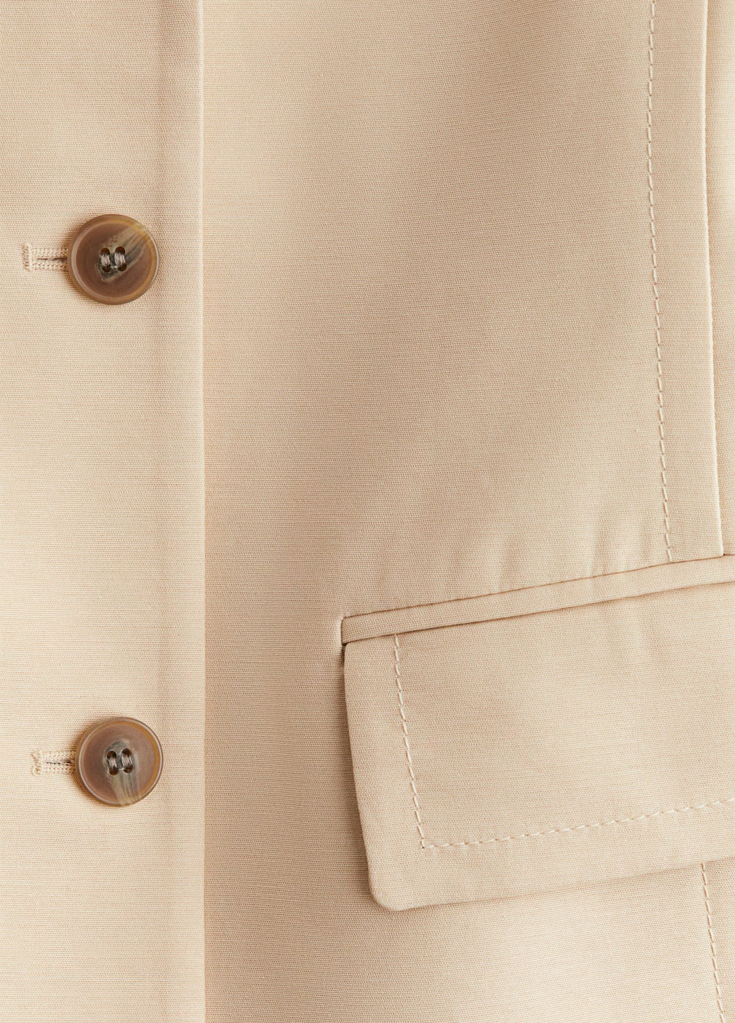 Бежевый женский жакет H&M однотонный - демисезонный