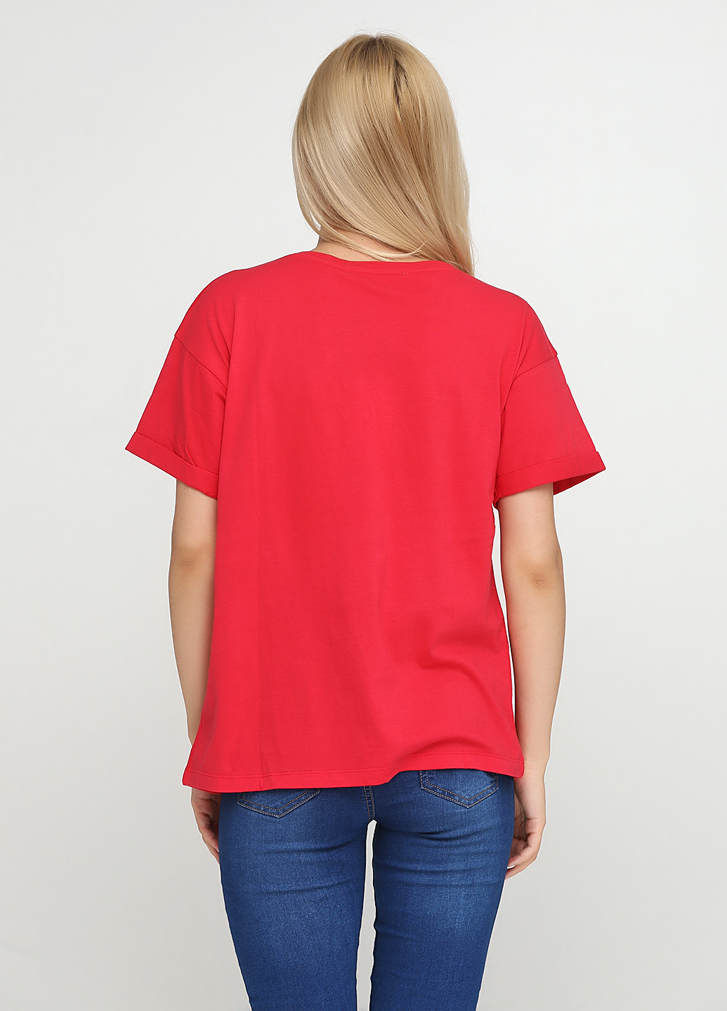 Красная летняя футболка Once