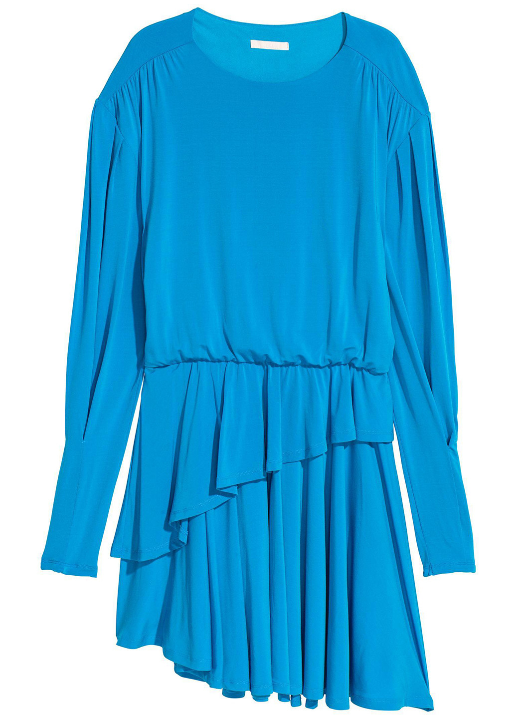 Світло-синя коктейльна сукня кльош H&M однотонна