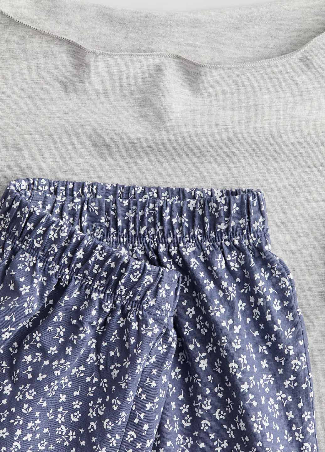 Комбінована всесезон піжама (лонгслів, шорти) лонгслів + шорти H&M