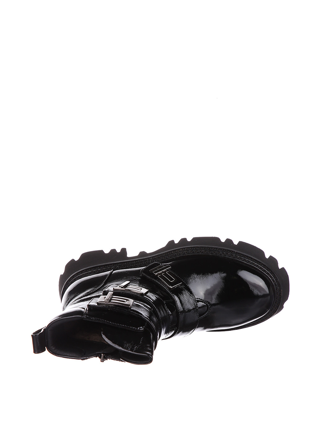 Зимние ботинки Blizzarini на тракторной подошве, с пряжкой, лаковые