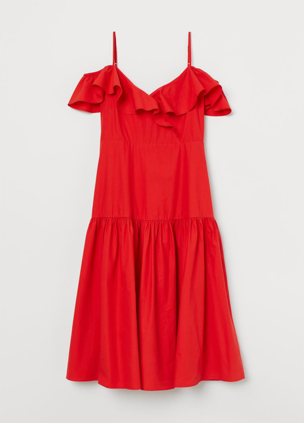 Червона кежуал сукня а-силует H&M однотонна