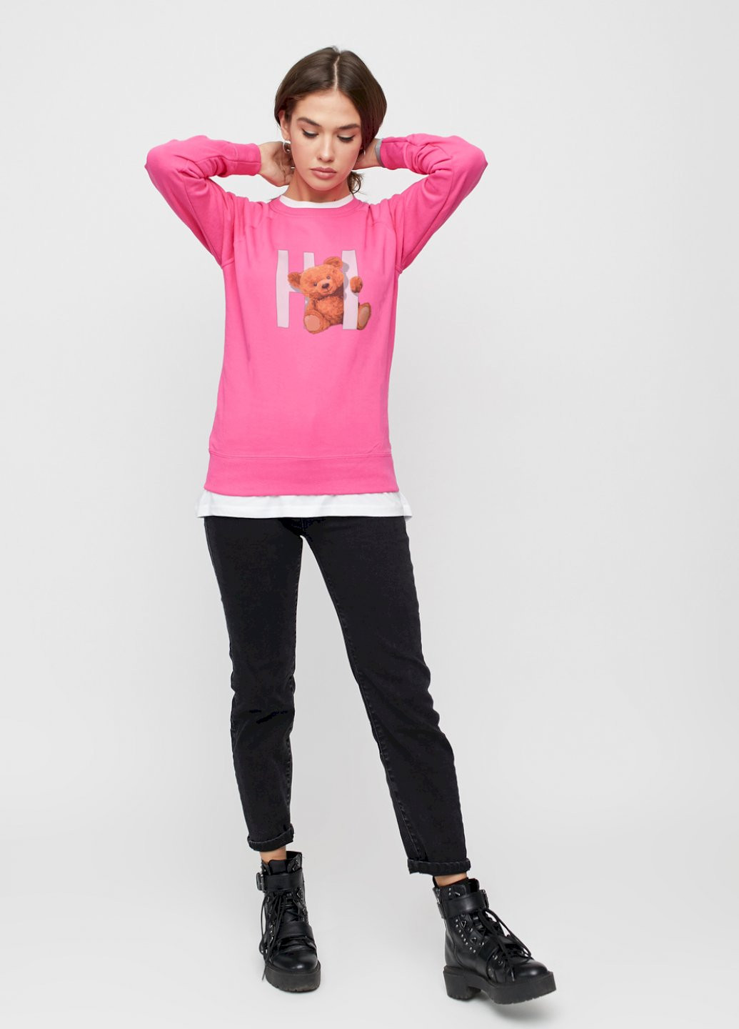 Розовый свитшот женский /no flis/ YAPPI рисунок (251374880)