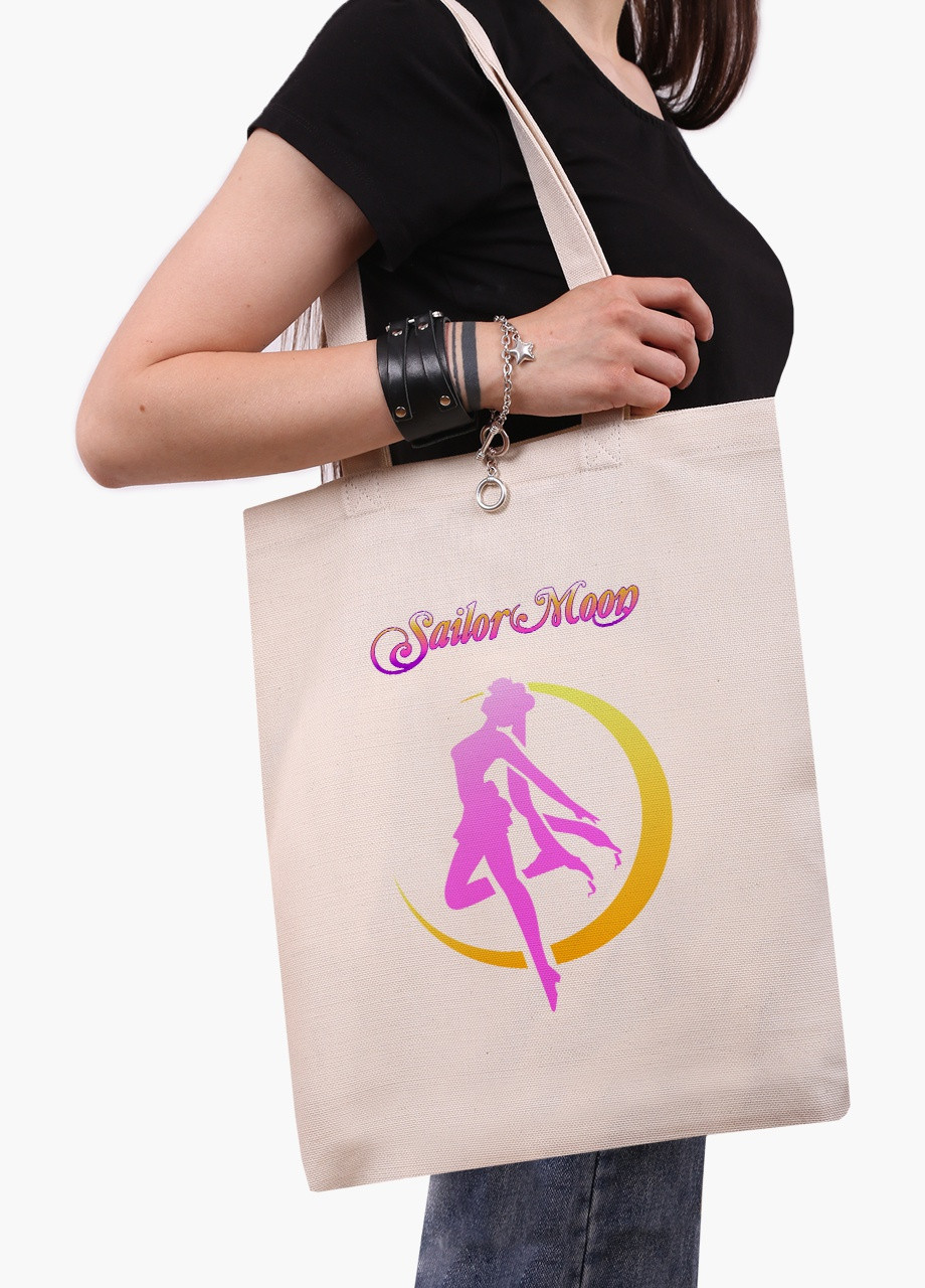 Еко сумка шоппер біла аніме Сейлор Мун (Sailor Moon) (9227-2658-WT-1) екосумка шопер 41*35 см MobiPrint (215977315)