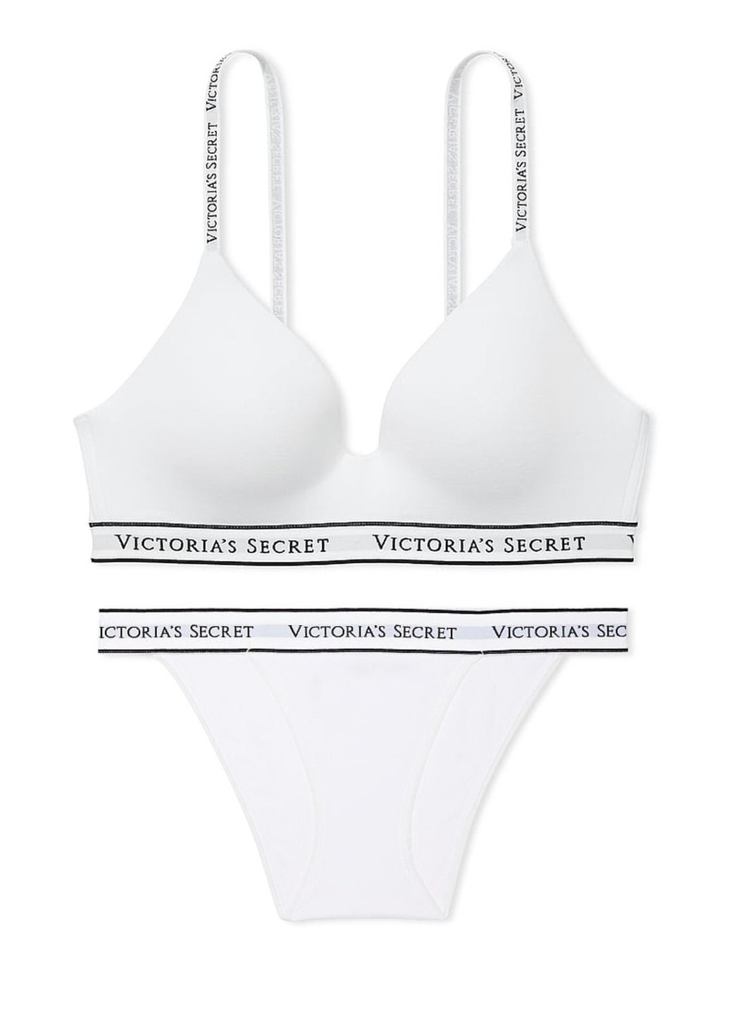 Білий демісезонний комплект (бюстгальтер, трусики) Victoria's Secret