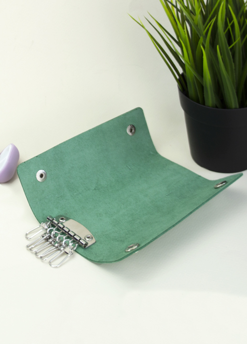 Подарунковий жіночий набір №64: обкладинка на паспорт + ключниця (зелений) HandyCover (254059920)