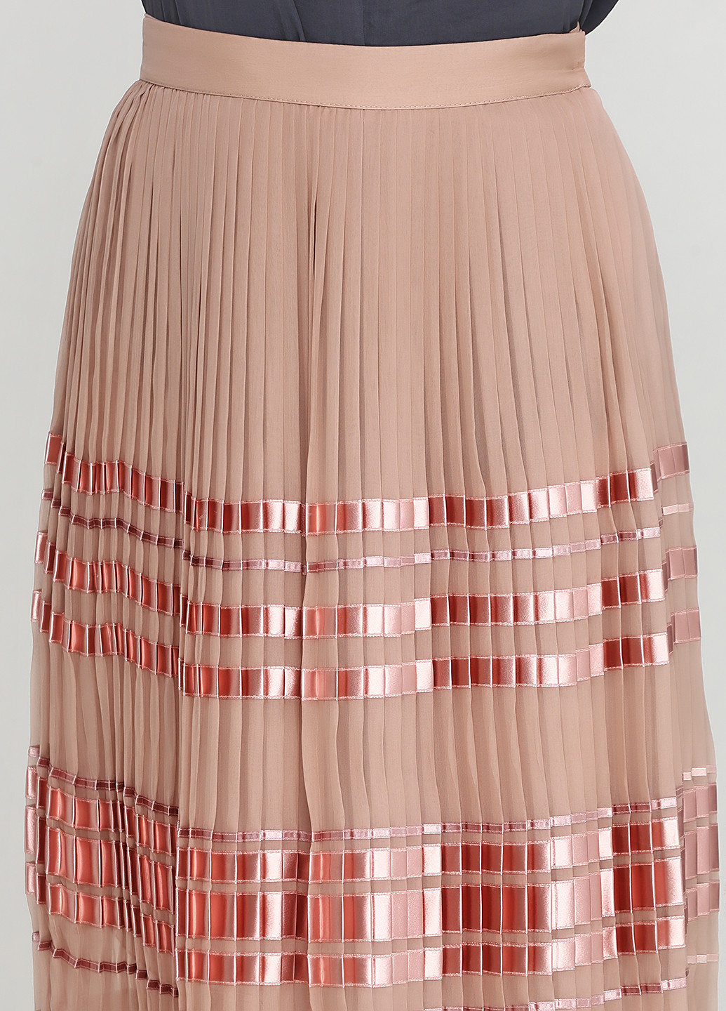 Розовая кэжуал в полоску юбка Blumarine плиссе, клешированная