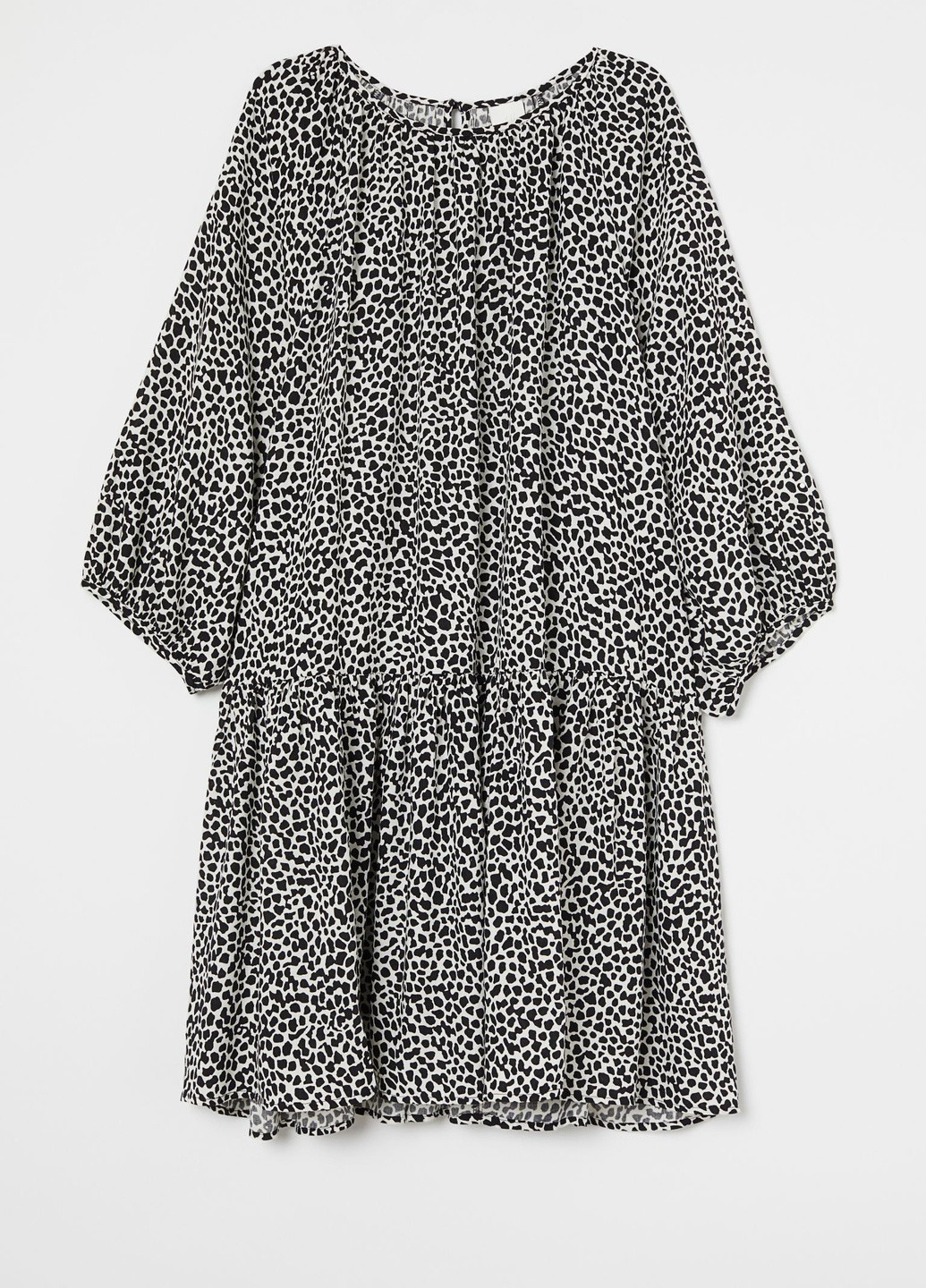 Чорно-білий кежуал сукня H&M леопардовий