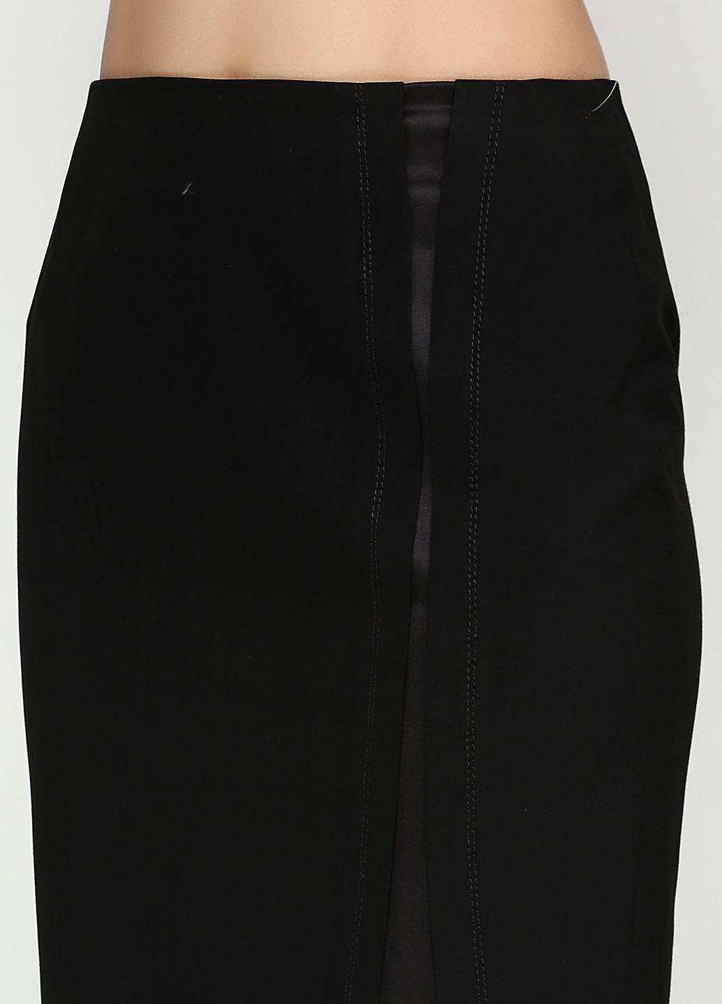 Черная офисная однотонная юбка Stefanie L миди