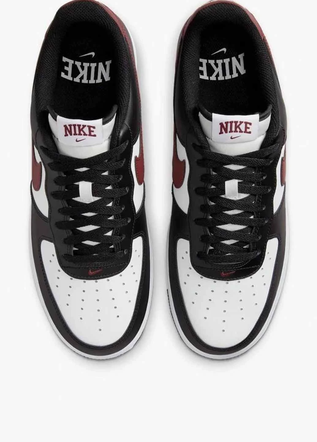 Чорно-білі кросівки fz4615-001 демісезон Nike Air Force 1 Low Black Red