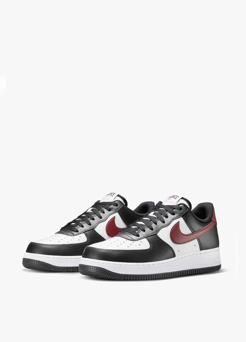 Чорно-білі кросівки fz4615-001 демісезон Nike Air Force 1 Low Black Red
