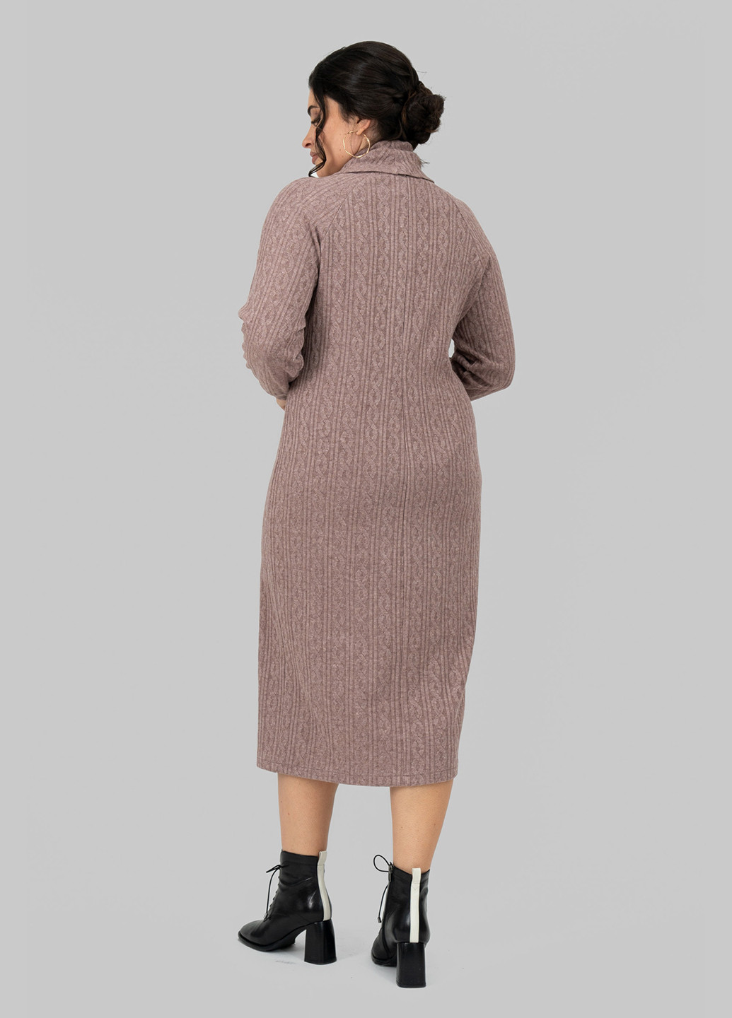 Кавова кежуал сукня сукня светр A'll Posa однотонна