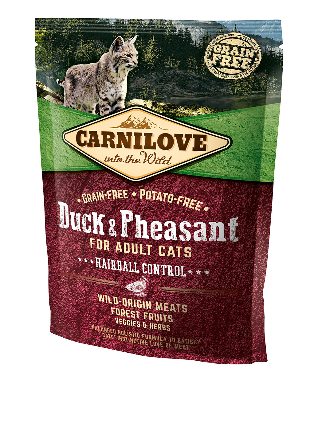 Сухой корм для кошек Duck & Pheasant (для выведения шерстяных комочков), 400 г Brit (26596479)