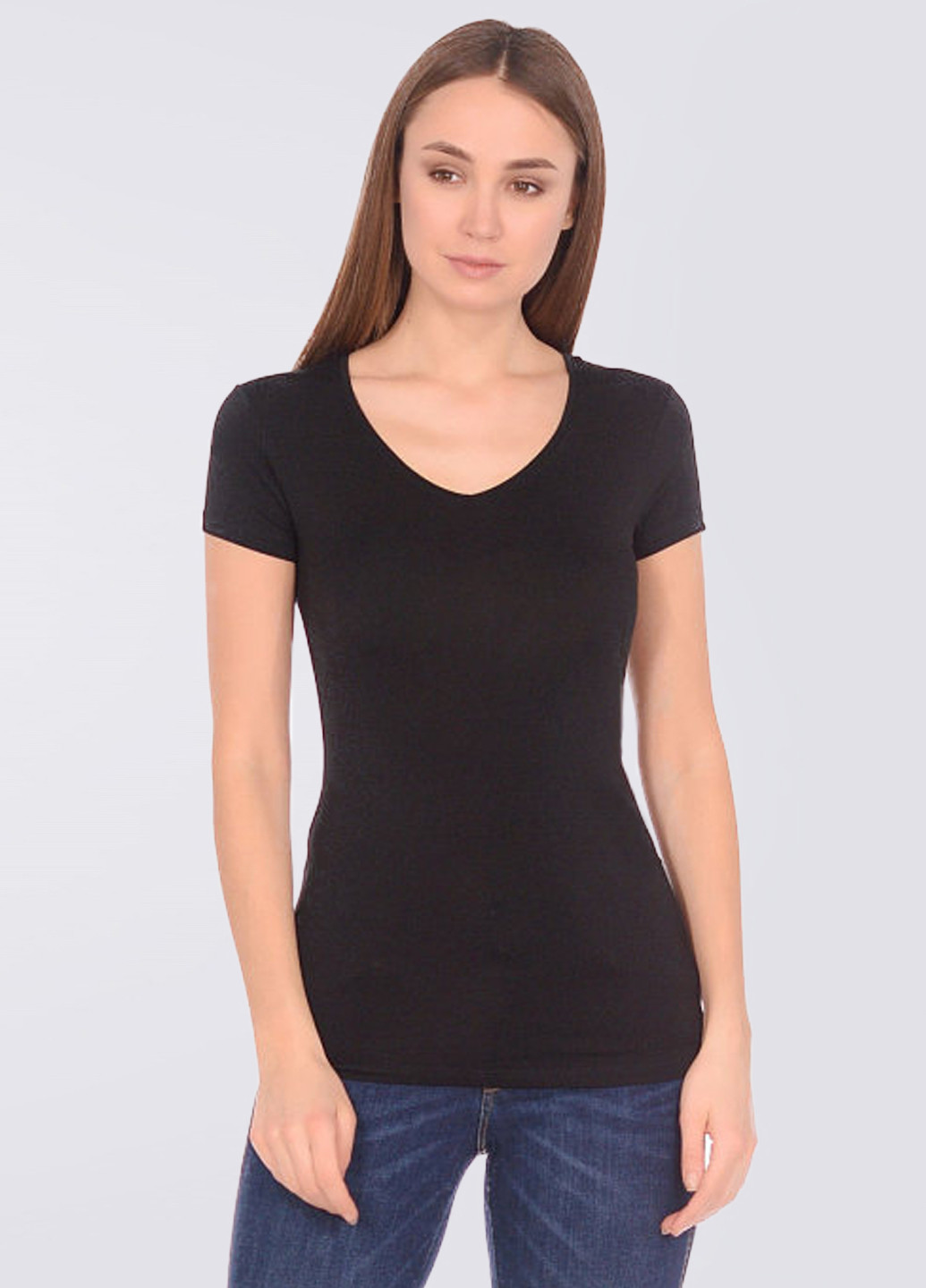 Черная всесезон футболка женская, черная Doreanse