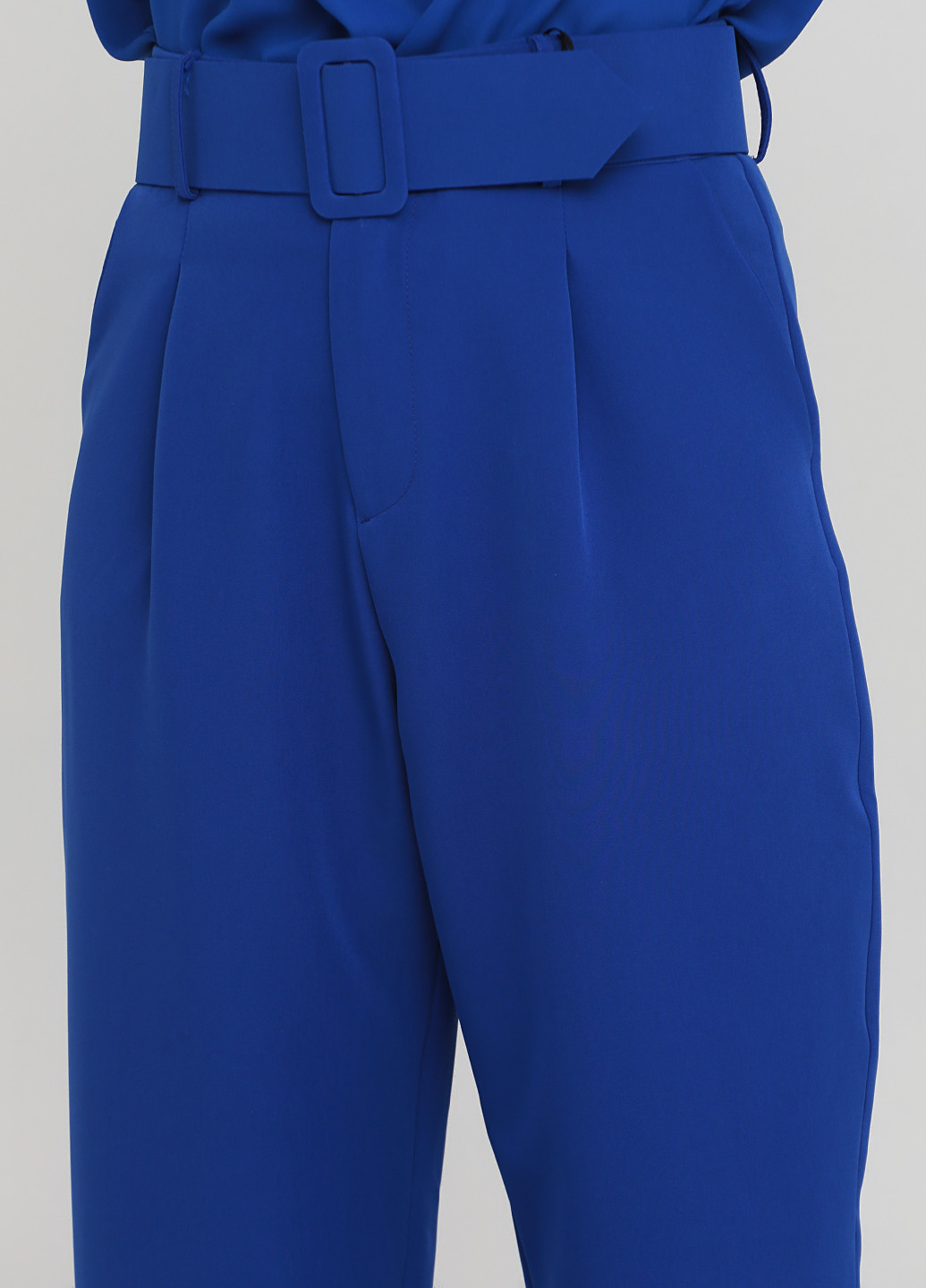Синие кэжуал демисезонные каррот брюки Lumina