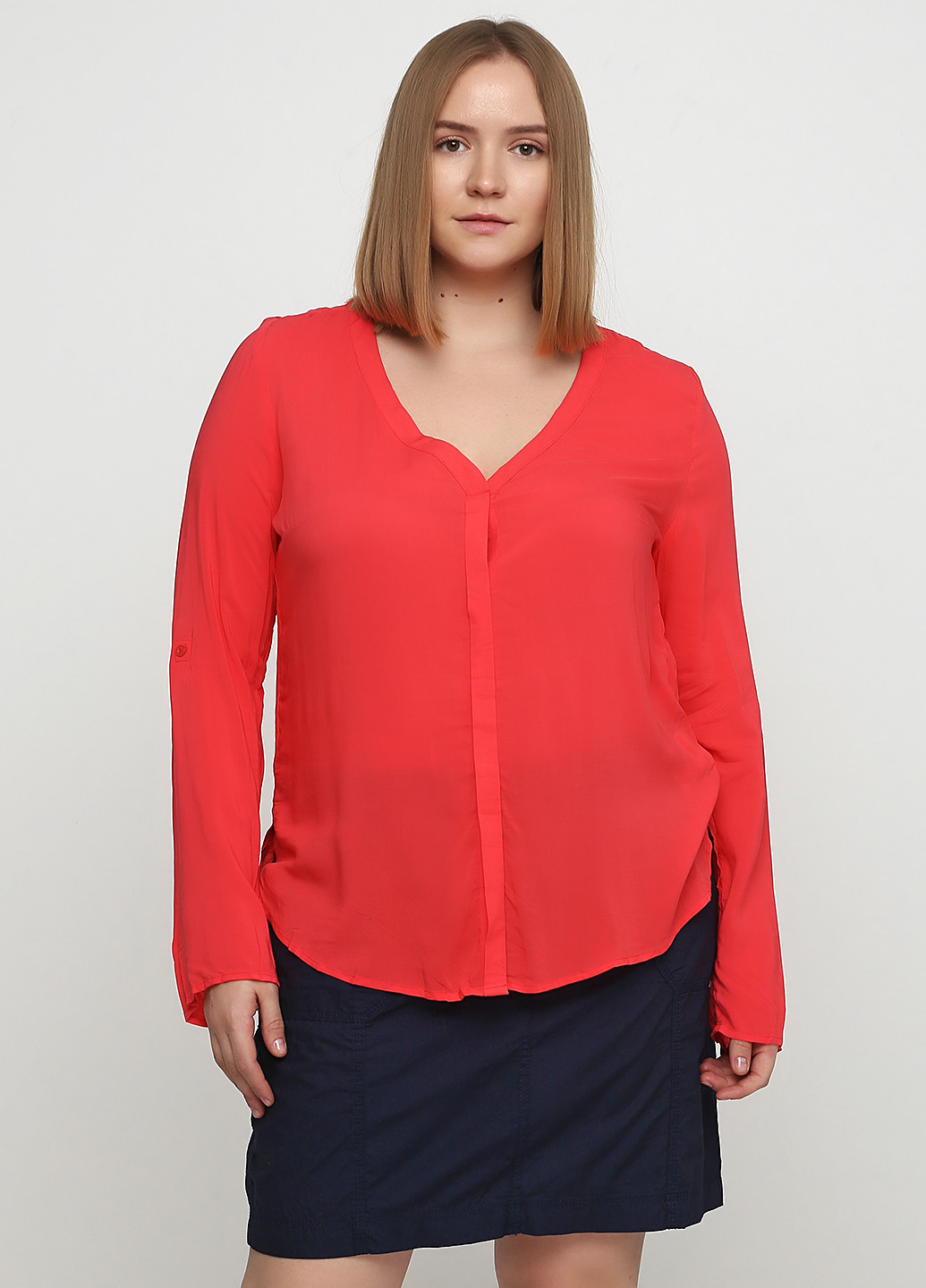 Красная демисезонная блуза Jean Pascale