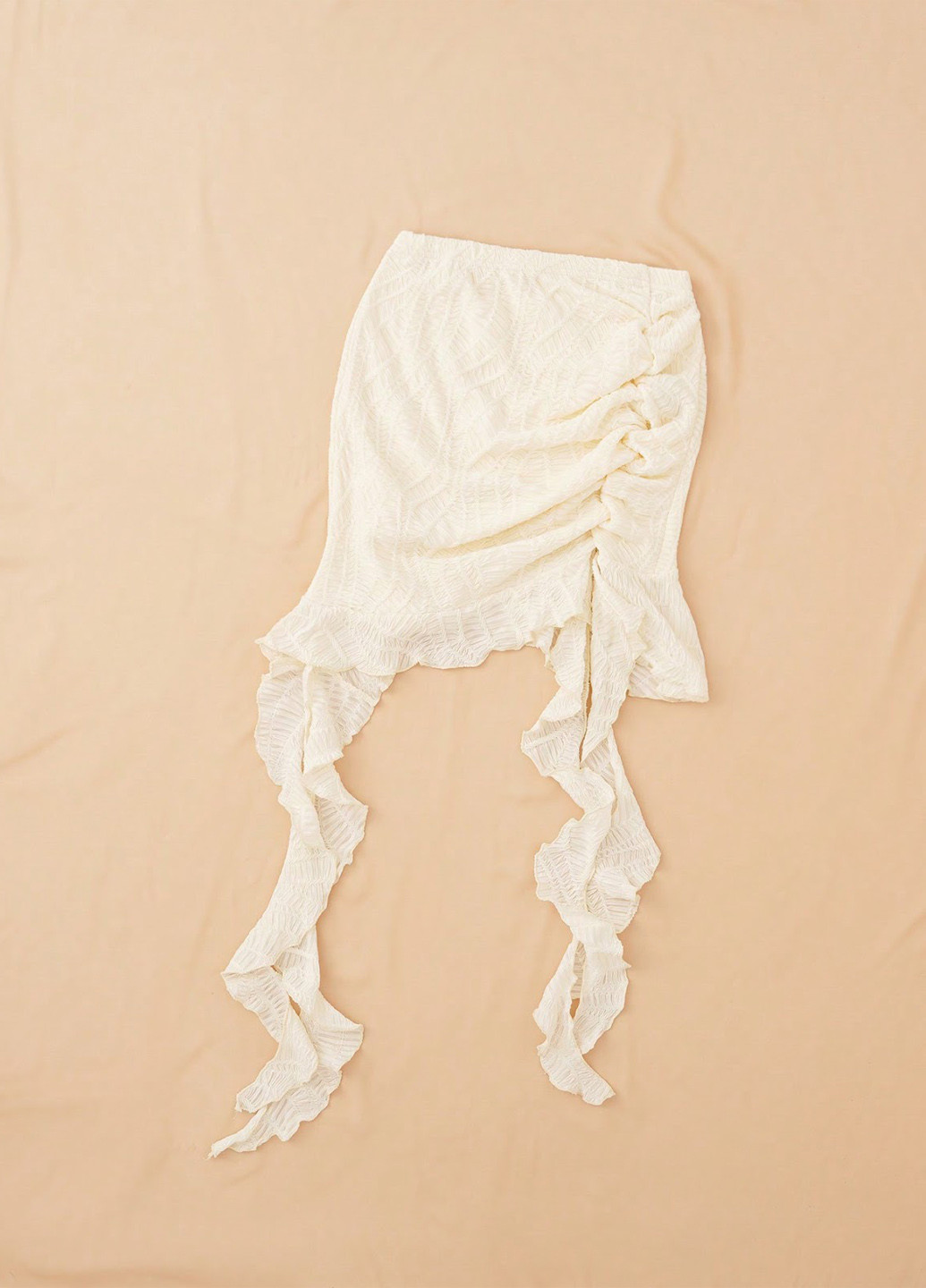 Кремовая кэжуал однотонная юбка SHEIN