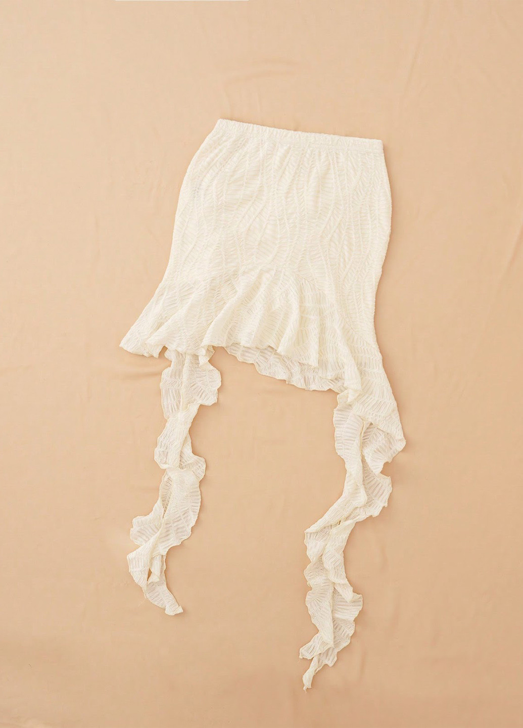 Кремовая кэжуал однотонная юбка SHEIN