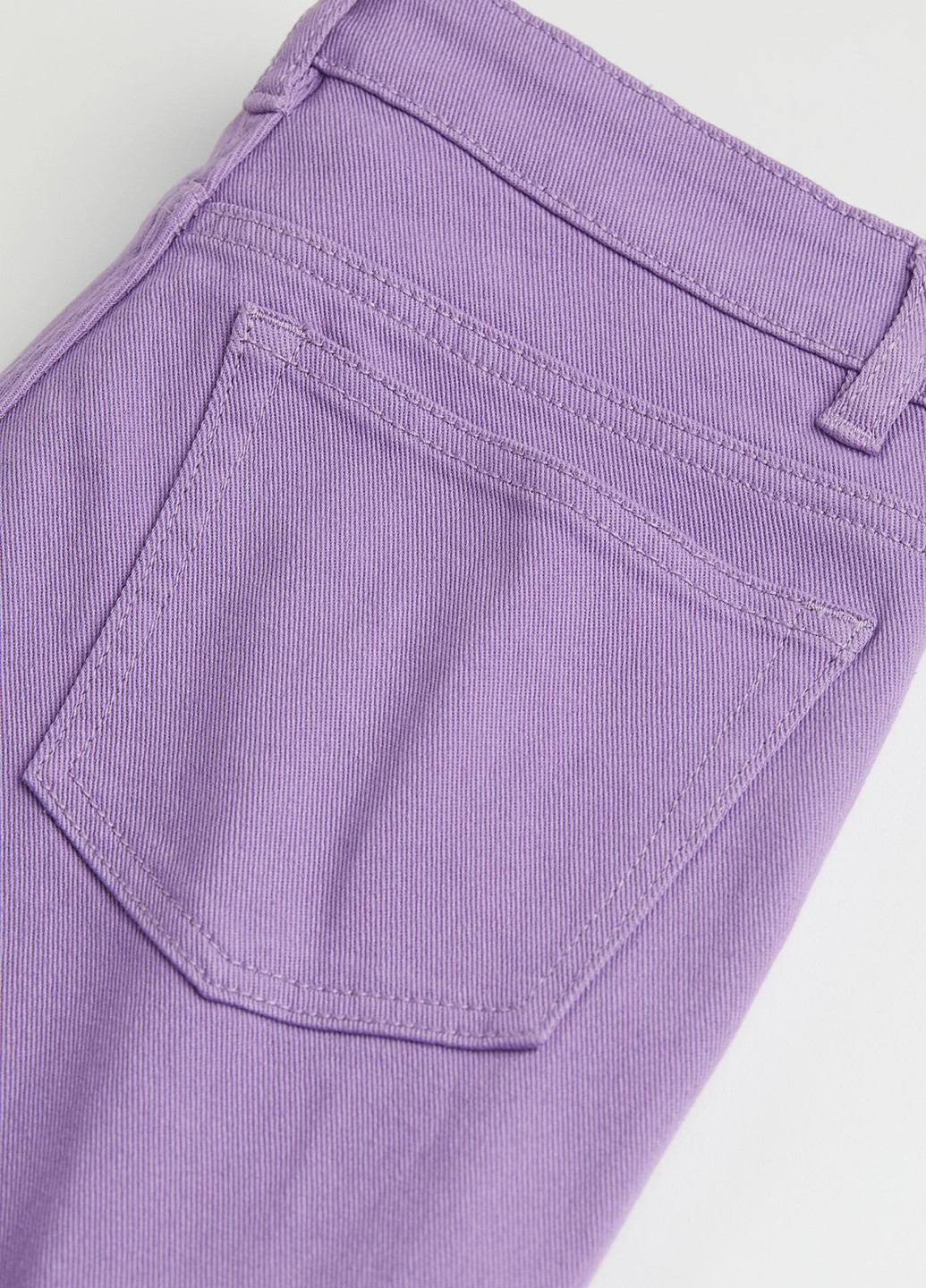 Сиреневые кэжуал демисезонные прямые брюки H&M