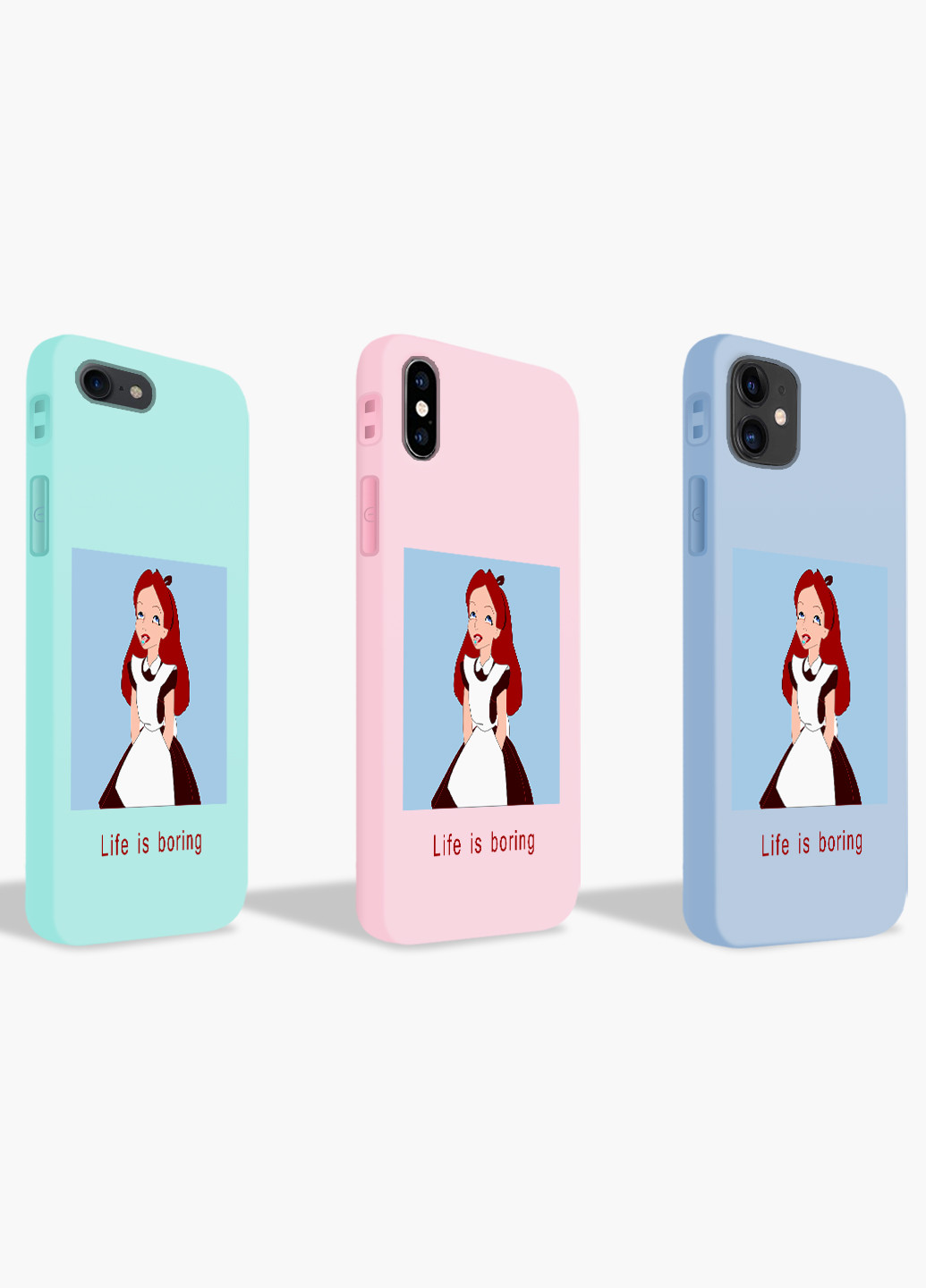 Чехол силиконовый Apple Iphone X Алиса скукота Дисней (Alice in Wonderland Disney) (6129-1435) MobiPrint (219517588)