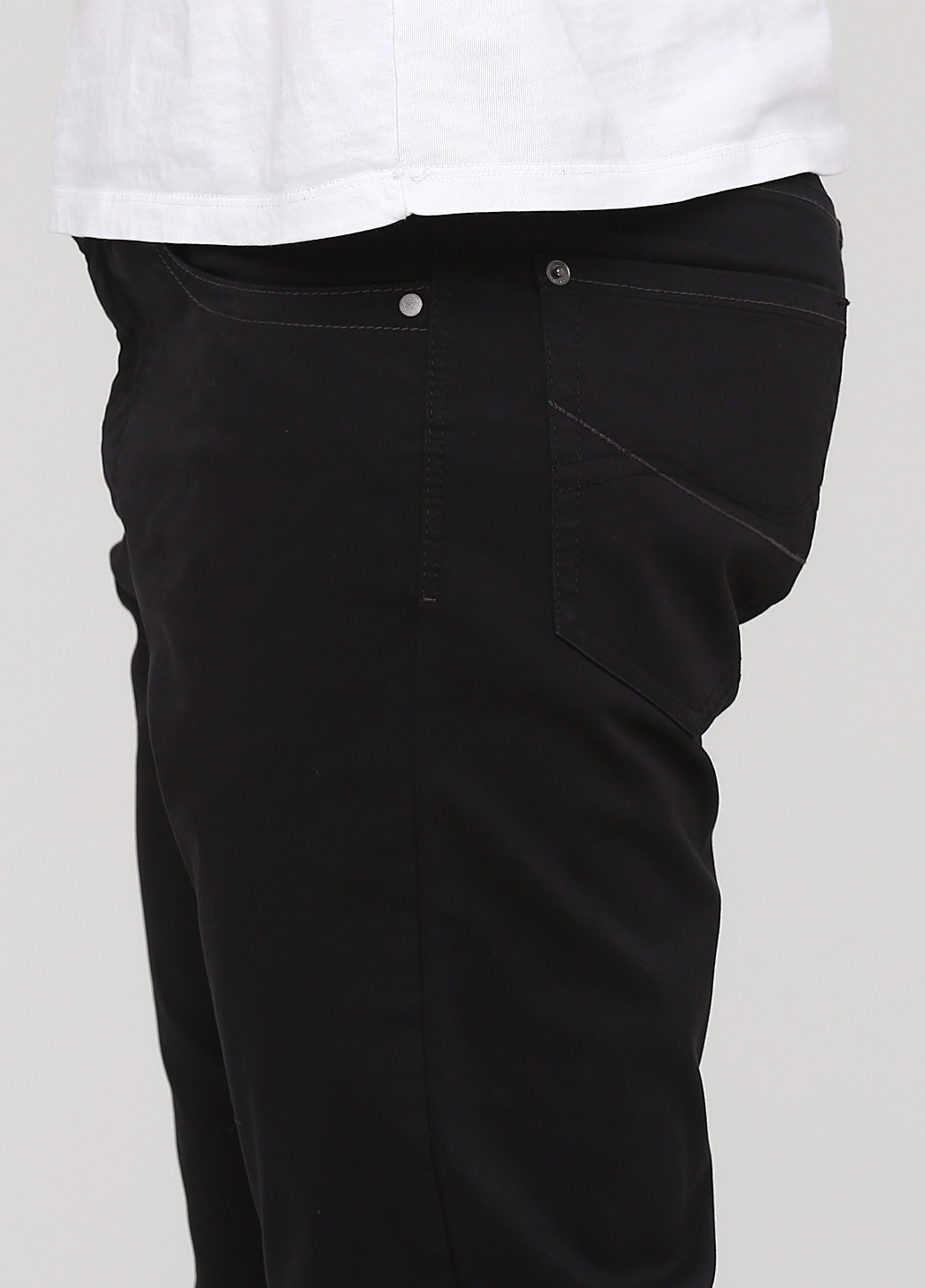 Черные кэжуал демисезонные зауженные брюки Sergio