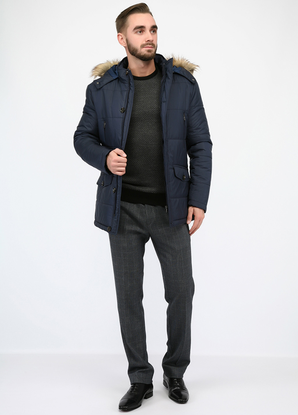 Темно-синяя зимняя куртка NAVI