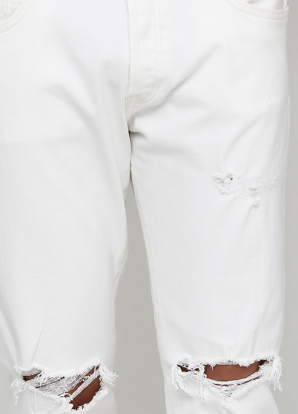 Белые летние прямые джинсы H&M
