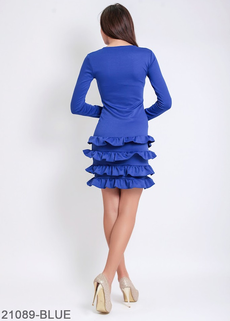 Синее кэжуал женское платье arisa Podium однотонное