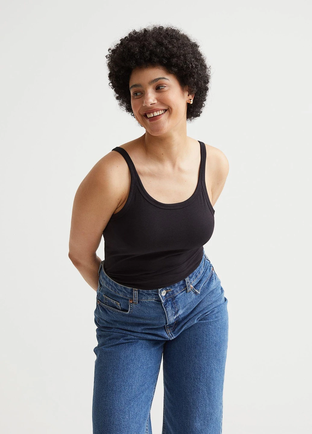 Майка,чорний, H&M Basic — 256604611