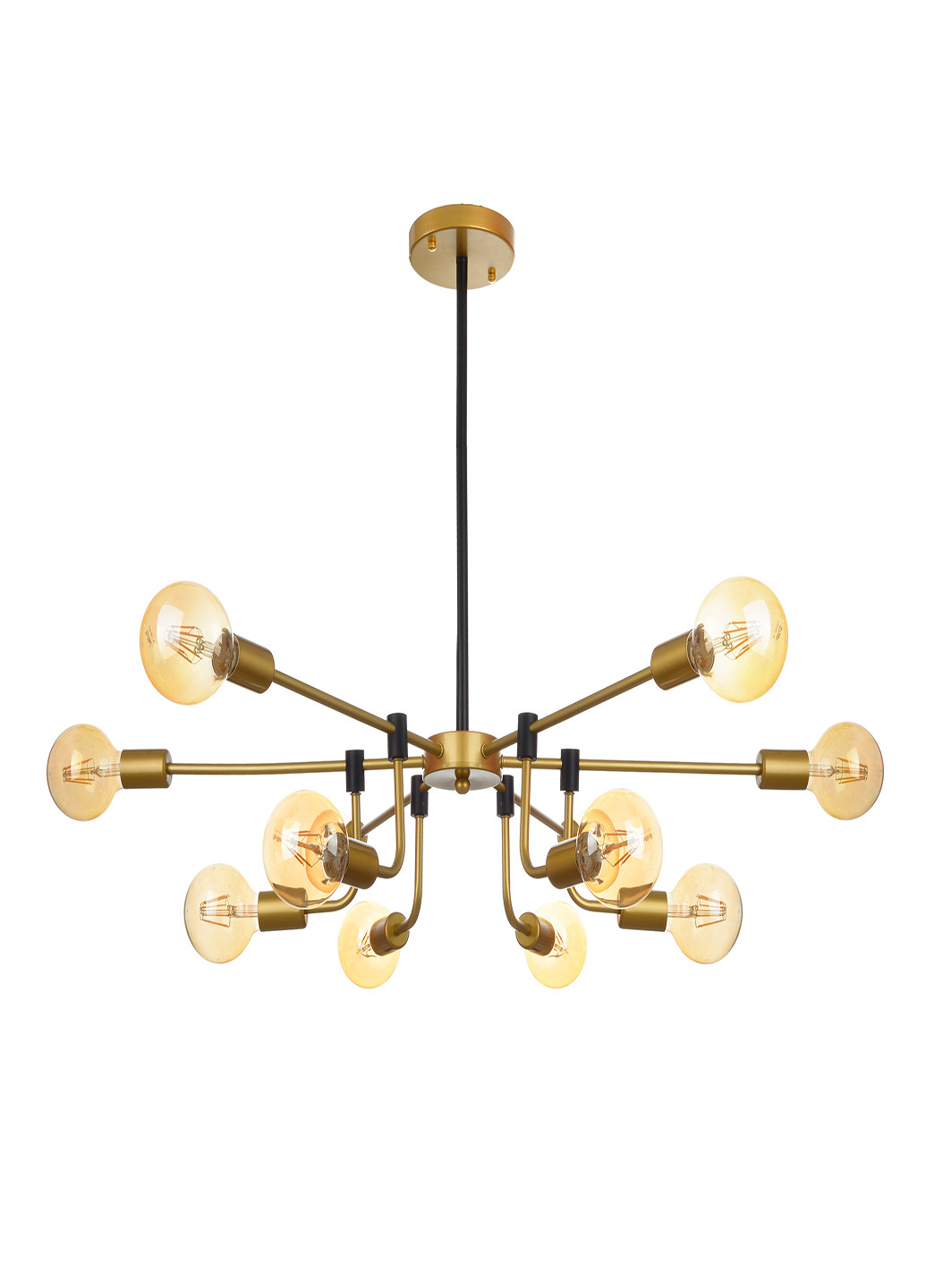 Люстра на 12 лампочок BR-01 621S/12 E27 BK/G Brille (251891826)