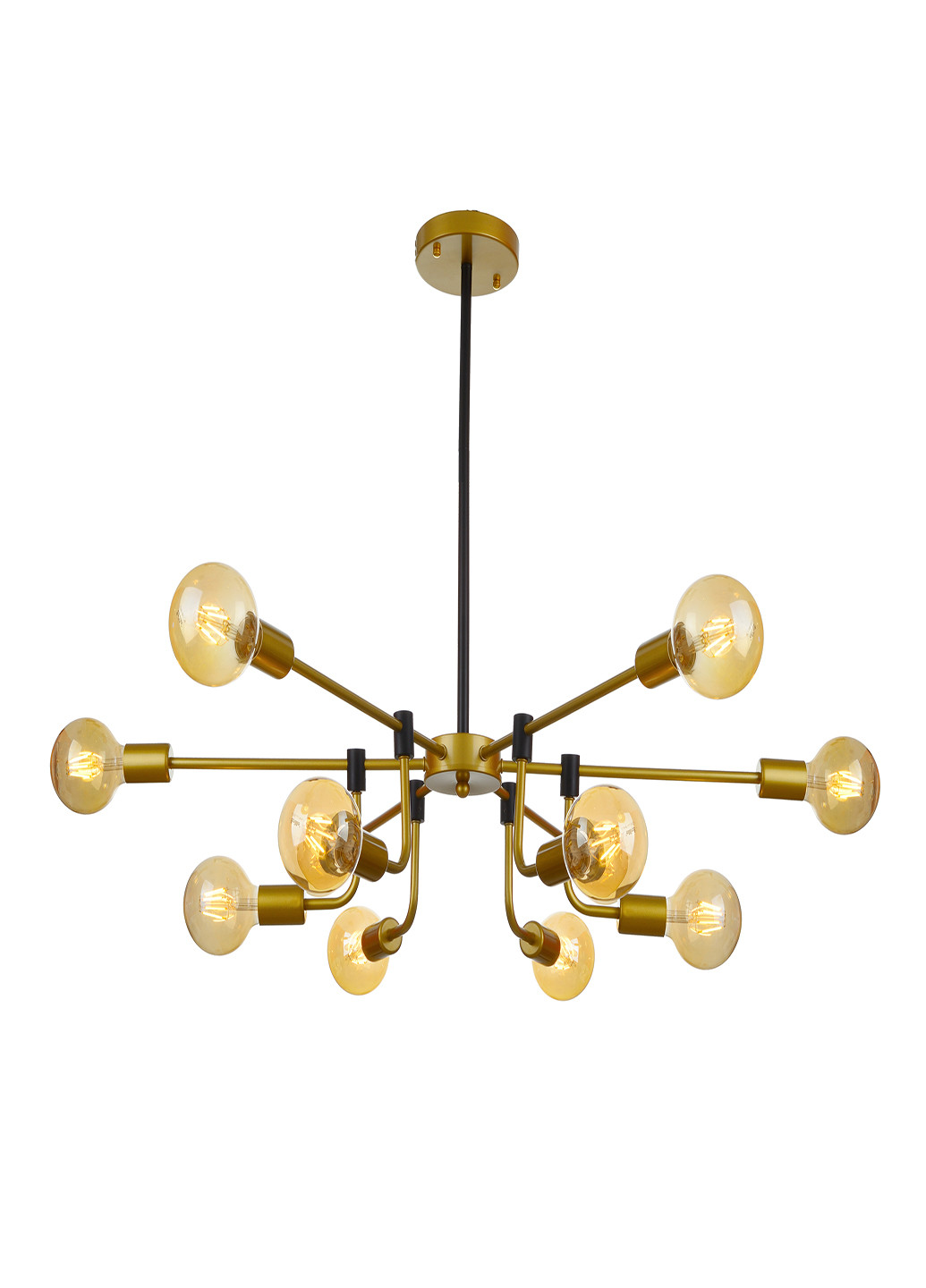 Люстра на 12 лампочок BR-01 621S/12 E27 BK/G Brille (251891826)